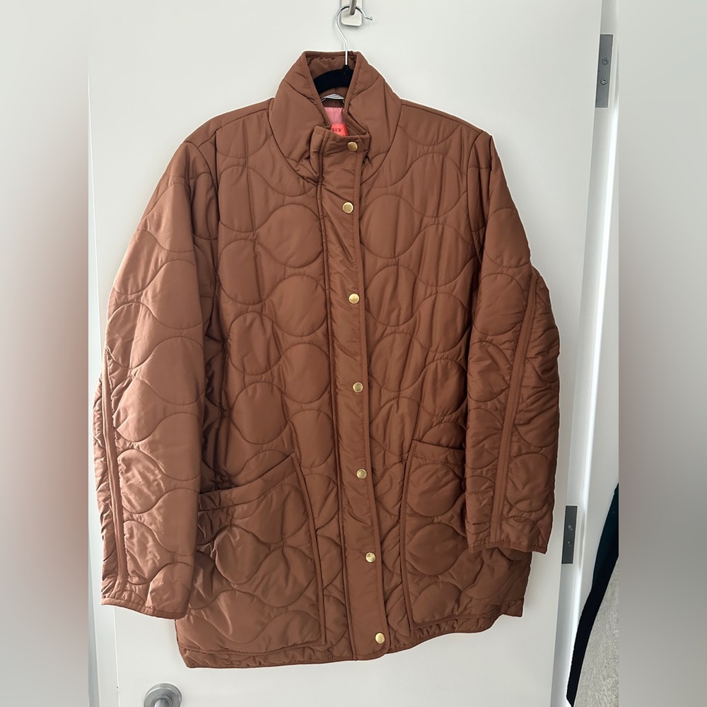 J.Crew Quilted Cocoon Puffer with PrimaLoft (SZ L)